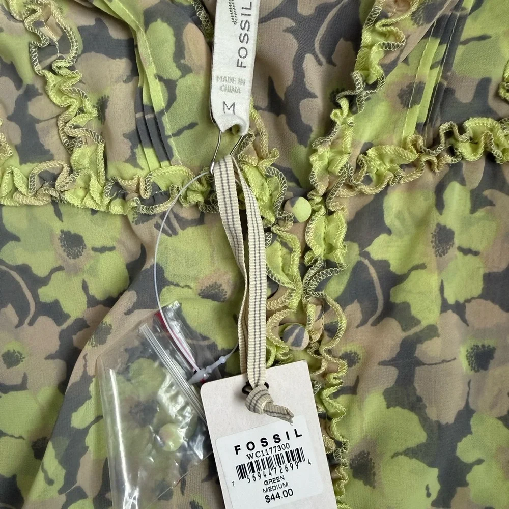 Fossil Yellow and Green Floral Blouse - Picture 12 of 12